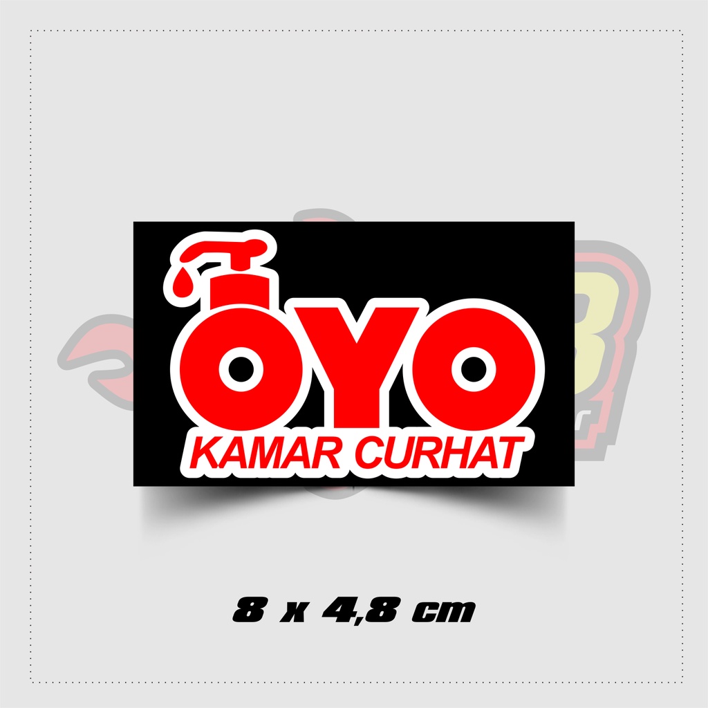 Stiker OYO Yaudah OYO Viral Vynil Laminasi Glossy Bijian