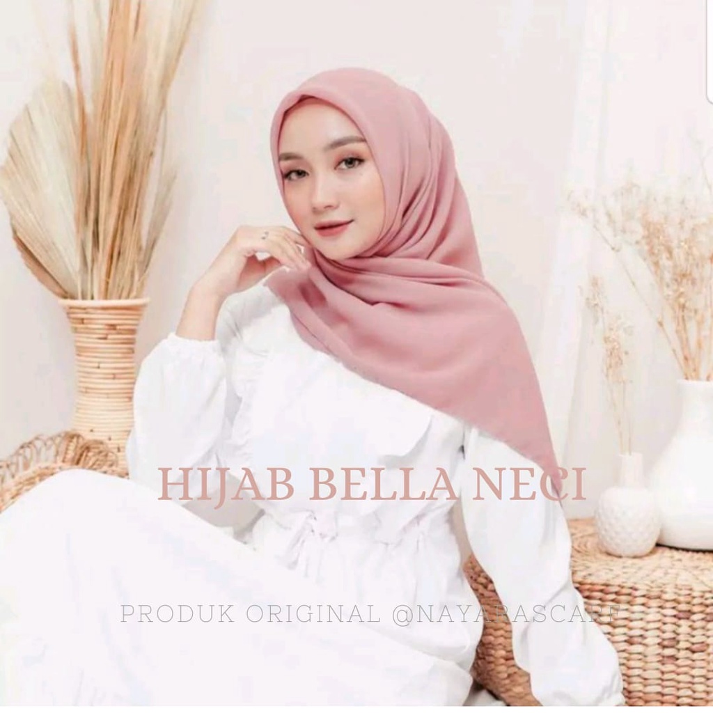 Hijab Bella Square PolyCotton - Segi Empat Bella Square Kualitas Original Premium