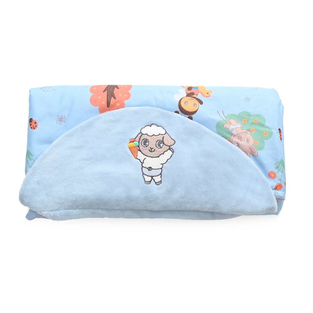 BABY BEE FLUFFY HOODIE BLANKET PRINT - SELIMUT