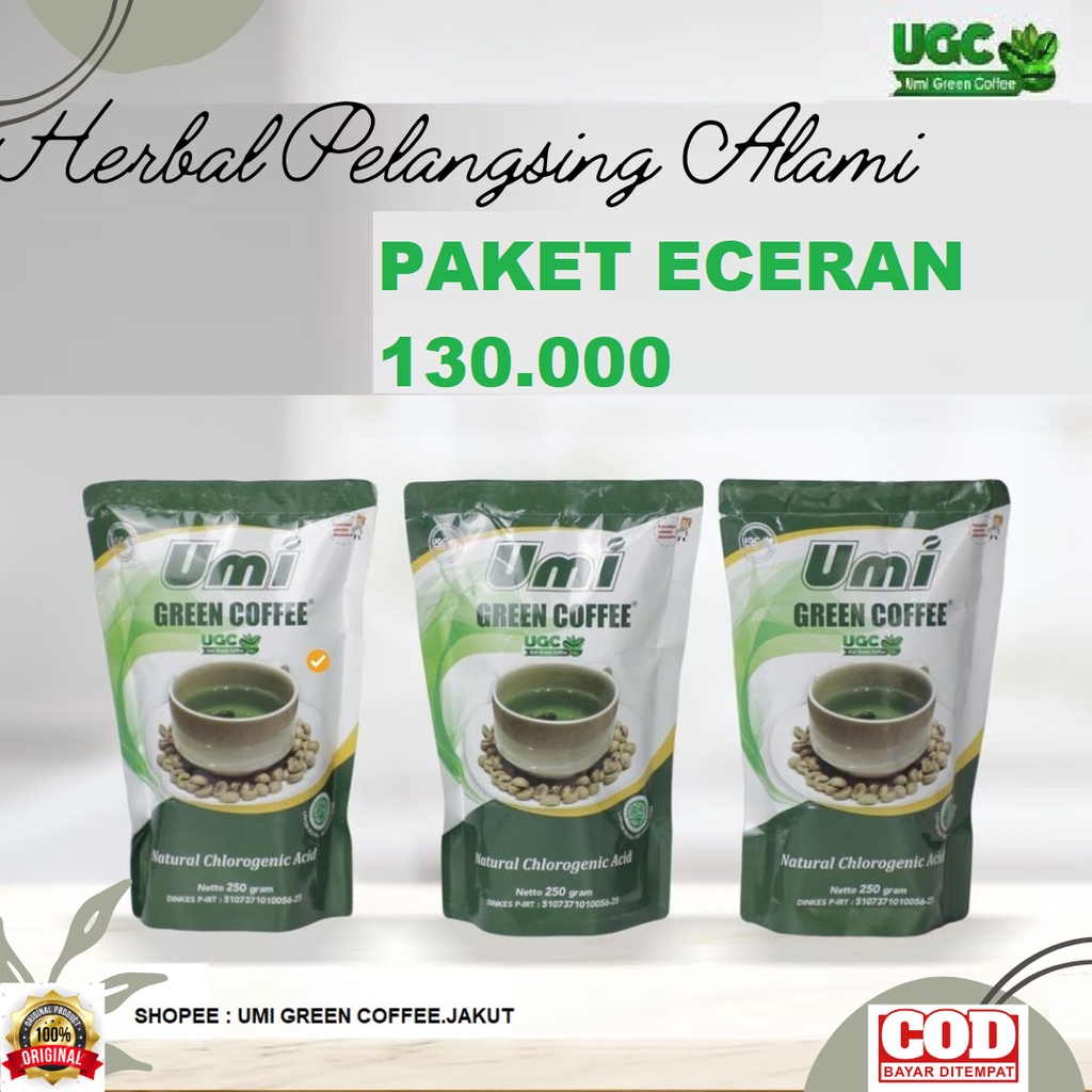 Jual Pelangsing Herbal Umi Green Coffee Ugc Minuman Herbal Penurun