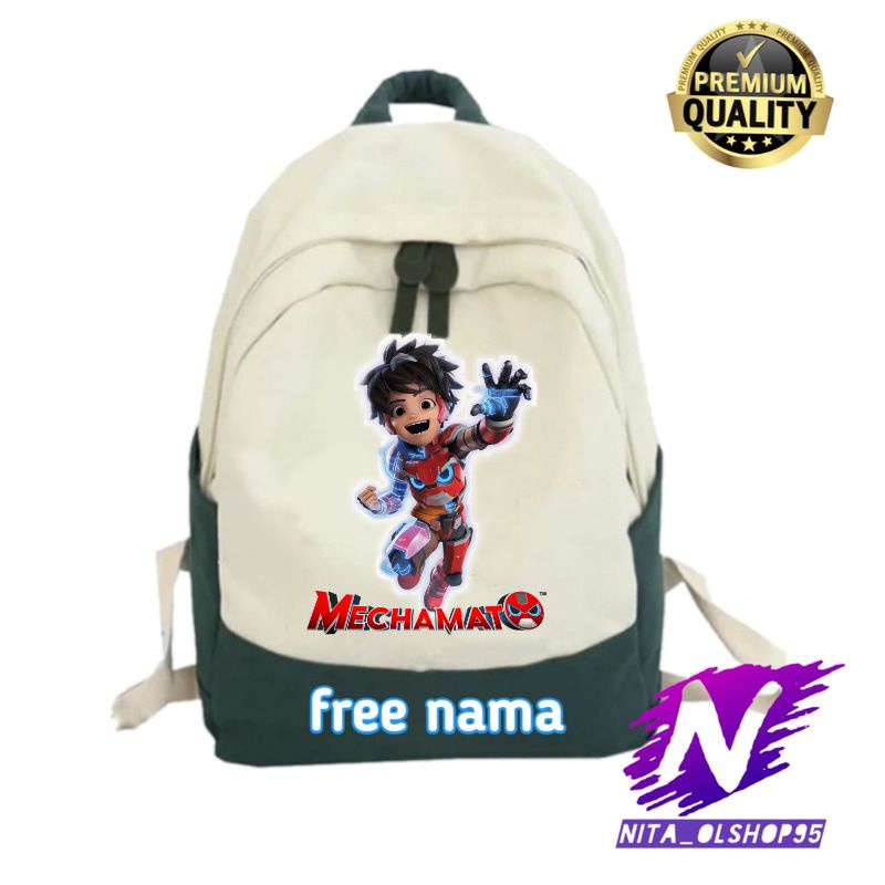 tas ransel anak sekolah mechamato