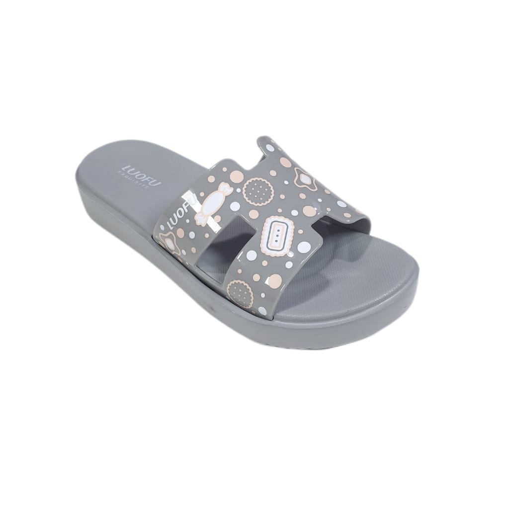 LUOFU ORIGINAL sandal karet empuk murah wanita sendal murah cewek selop import E7199A3S-B31