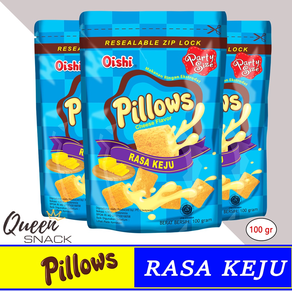 

Oishi Snack Pillows Rasa Keju Kemasan Pouch 100gr