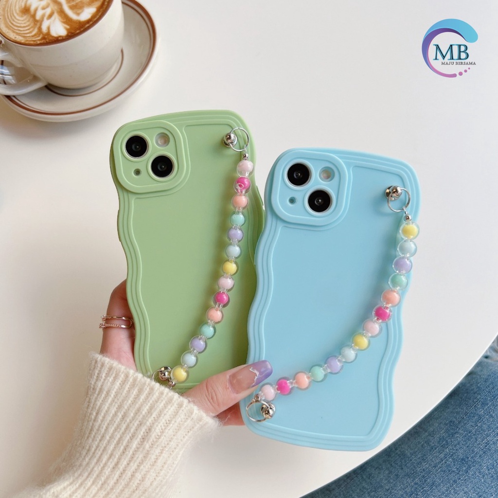 GC02 SOFTCASE GELOMBANG RANTAI MANIK FOR IPHONE 7 8 SE 2020 7+ 8+ X XS XR XS MAX 11 12 13 14 PRO MAX PLUS MB4277