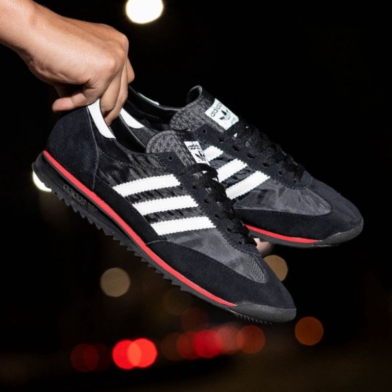 Adidas SL 72 Black White Red Original OEM Sneakers Pria