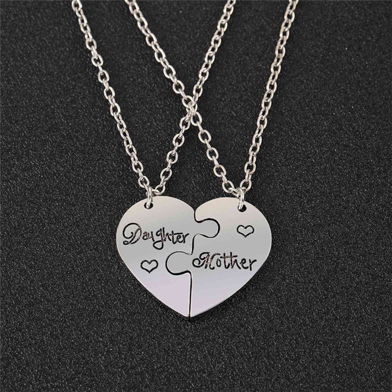 New Arrival Perhiasan Kalung Ibu Anak Zinc Alloy Best Friends Choker Necklace Untuk Wanita