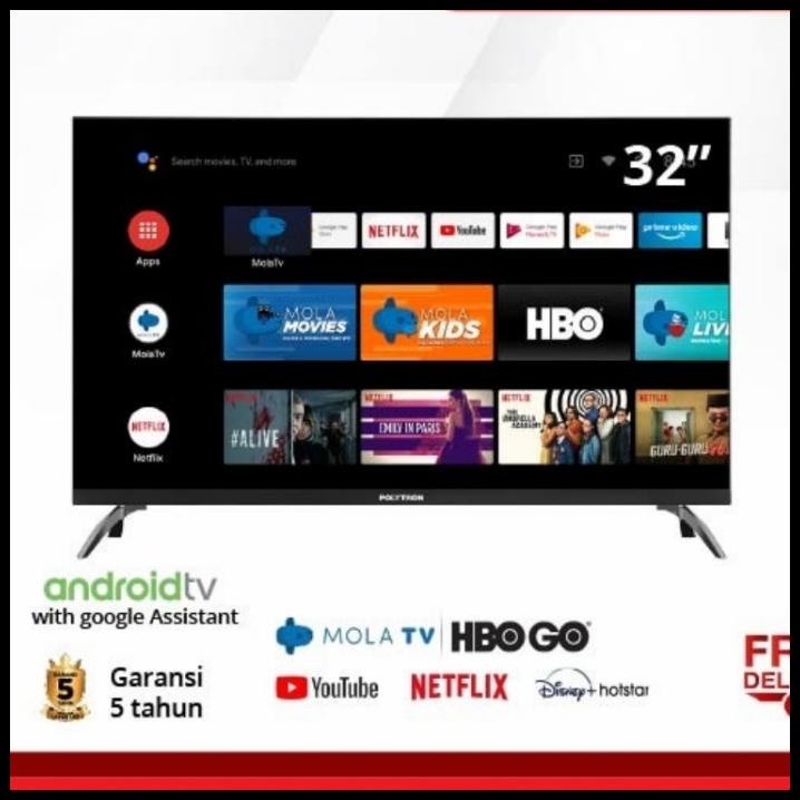 Polytron Smart Android Digital Mola Tv 32 Inch Netflix Pld 32Ag9953