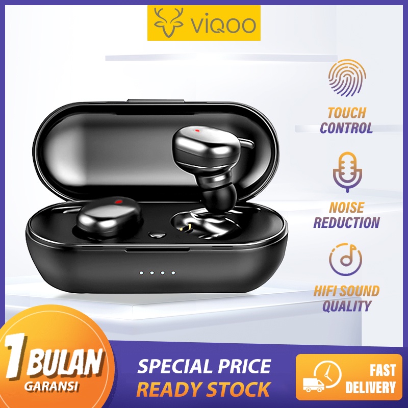 【COD】Viqoo Sports Wireless Headset Bluetooth TWS Y30 On Mic Waterproof Touch Control HiFi Stereo Waterproof Earbuds