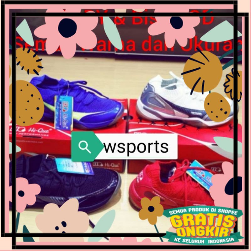 [[Boleh Tukar Ukuran]] Sepatu Badminton Hiqua Hi Qua Leggera ORI / kuat anti licin
