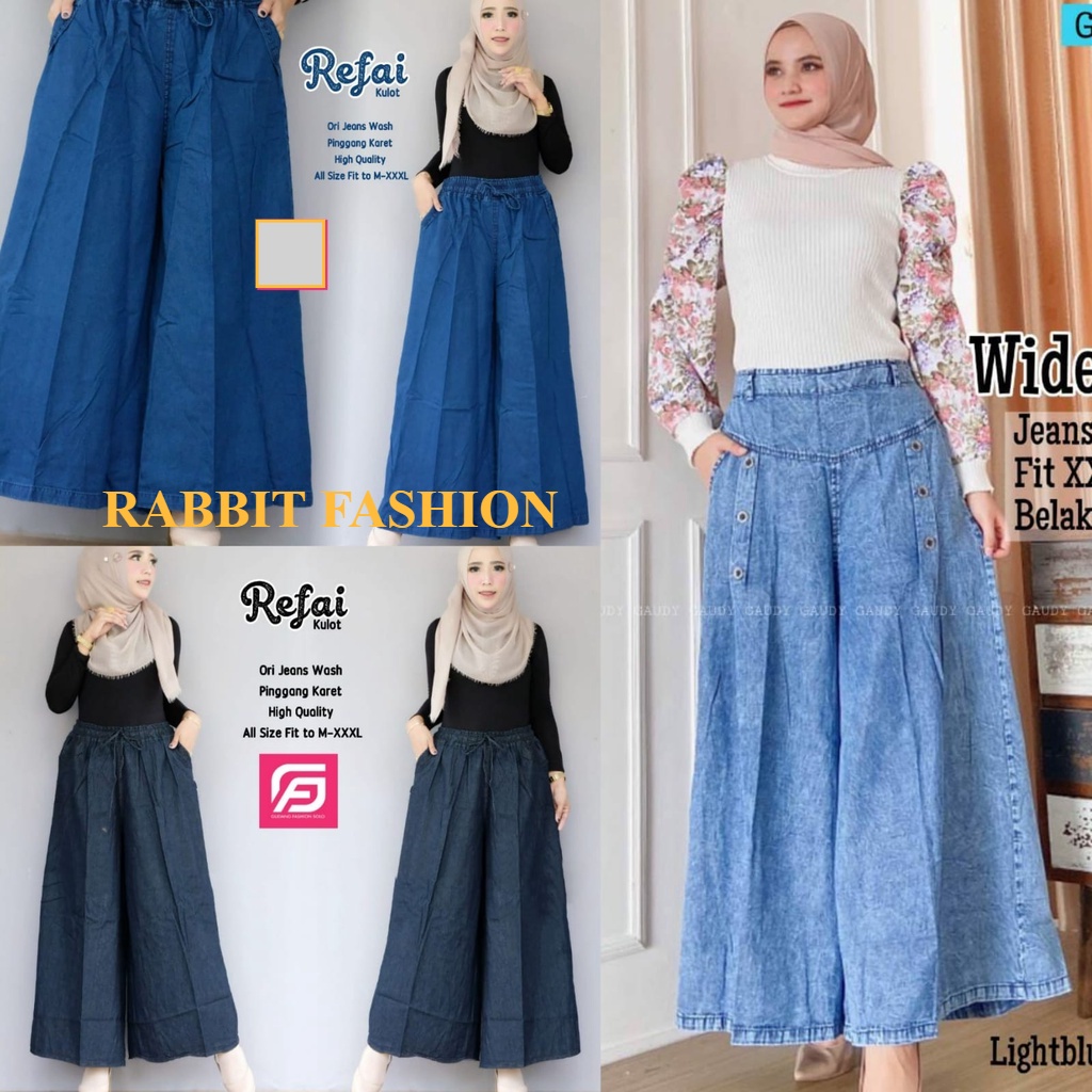 JEANS KULOT WANITA Celana Kulot Highwaist Wanita - Kulot Jeans Wanita - Kulot Wanita Oversize
