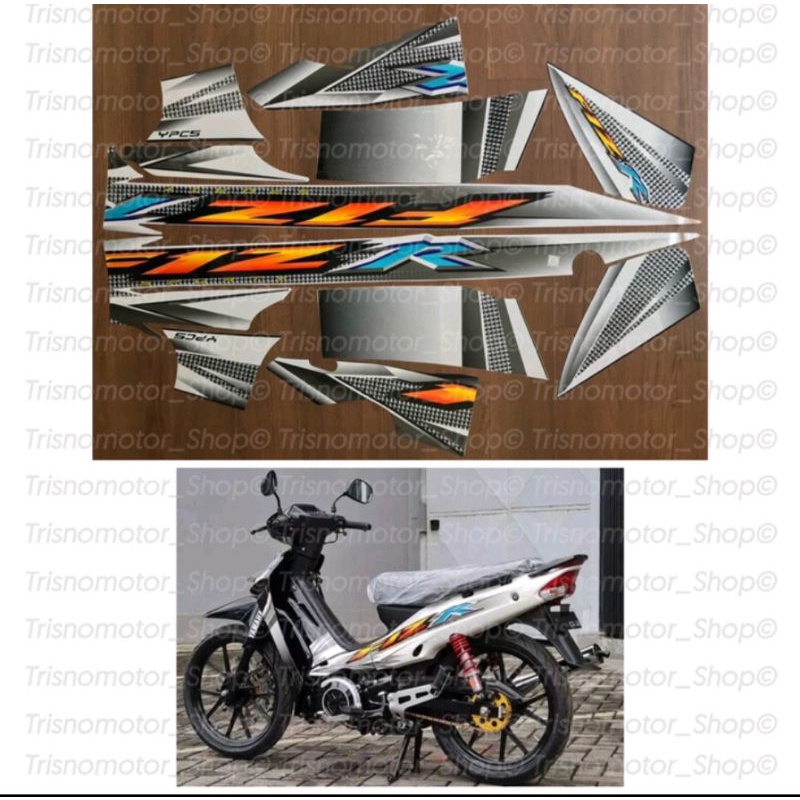 striping Yamaha Fiz R Th.2004 warna putih hitam