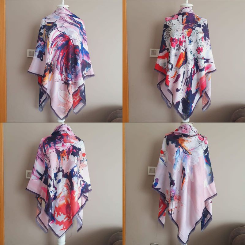 Hijab segiempat jumbo motif feyza inci iran 140cm