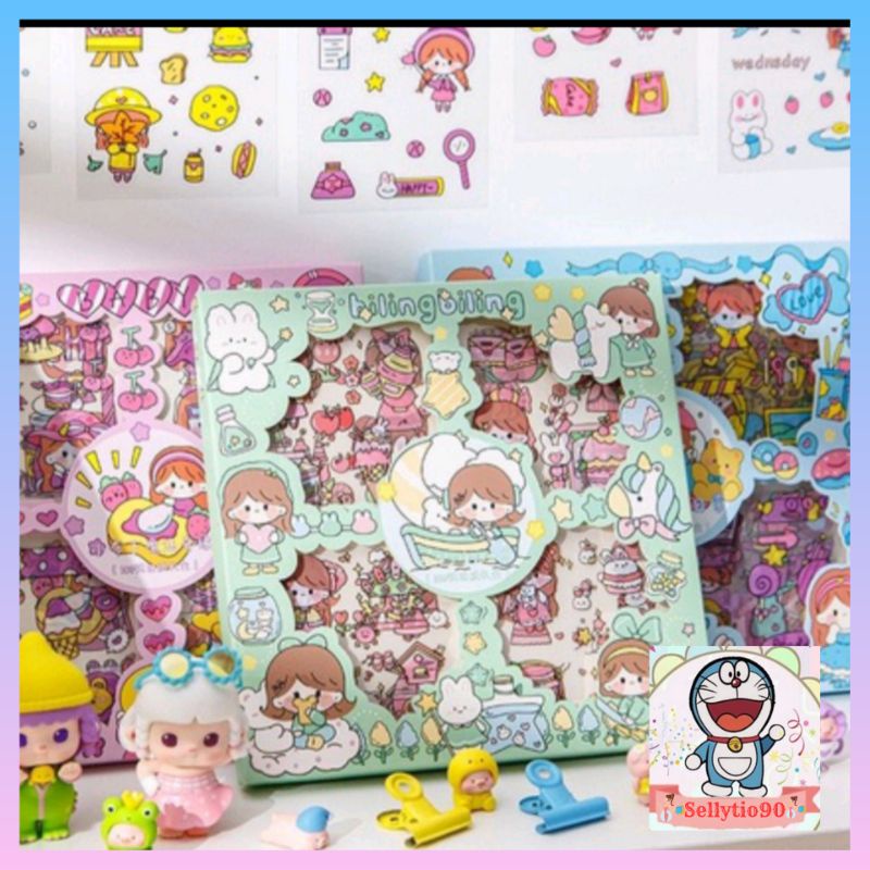 

Stiker motif kartun korea lucu anti air untuk dekorasi handbook scrapbook isi 10lembar