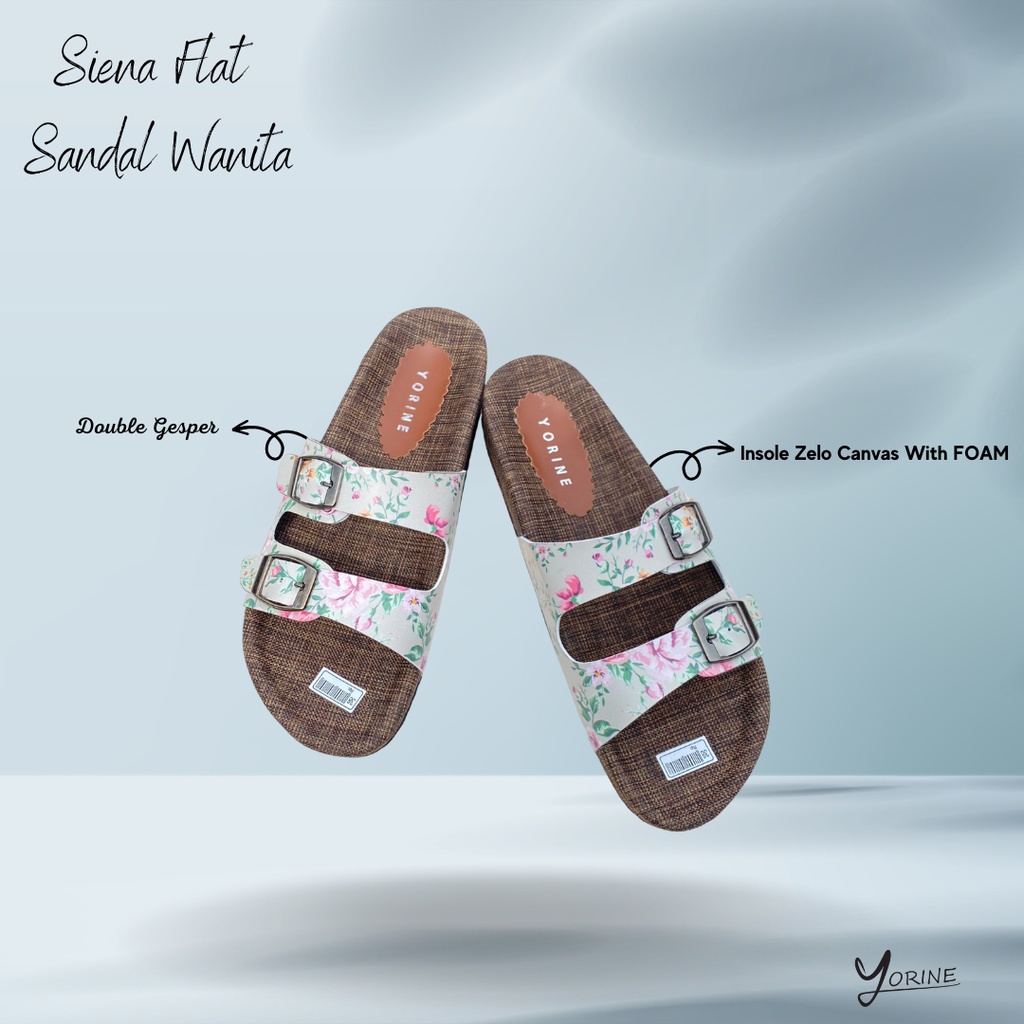 SIENA FLAT SANDAL WANITA TRAVELING MODEL TERBARU SBM STORE