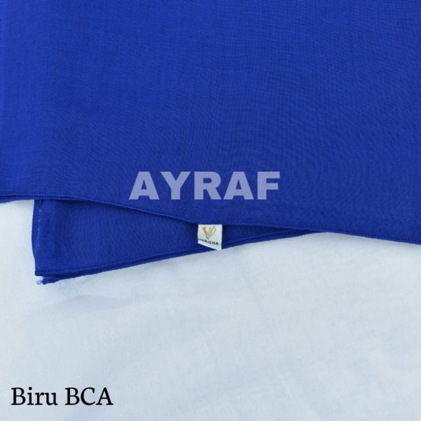kerudung hijab segiempat voal paris premium size 110x110 by VARISHA warna biru bca