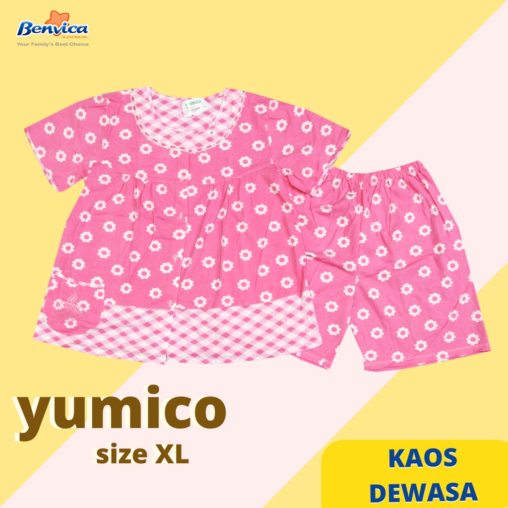 BAJU TIDUR KAOS CELANA PENDEK XL PREMIUM YUMICO