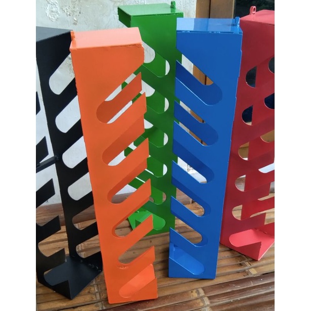 Rak gagang rakel 6 slot utk as pin stoper stopper knock knock ou ouo uo o u 12mm 12 mm rel rell alum