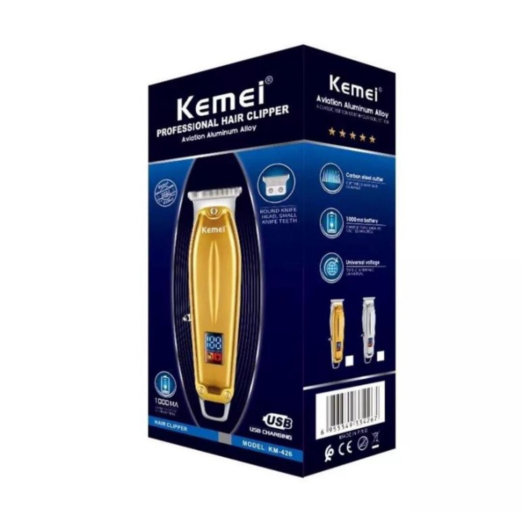 Alat Cukur Kemei KM-426 Hair Clipper Body Aluminum Professional