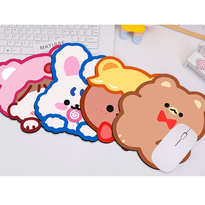 Mouse Pad Korea Anti Slip Alas Komputer Kartun Motif Print Kartun Untuk Aksesoris Komputer Murah