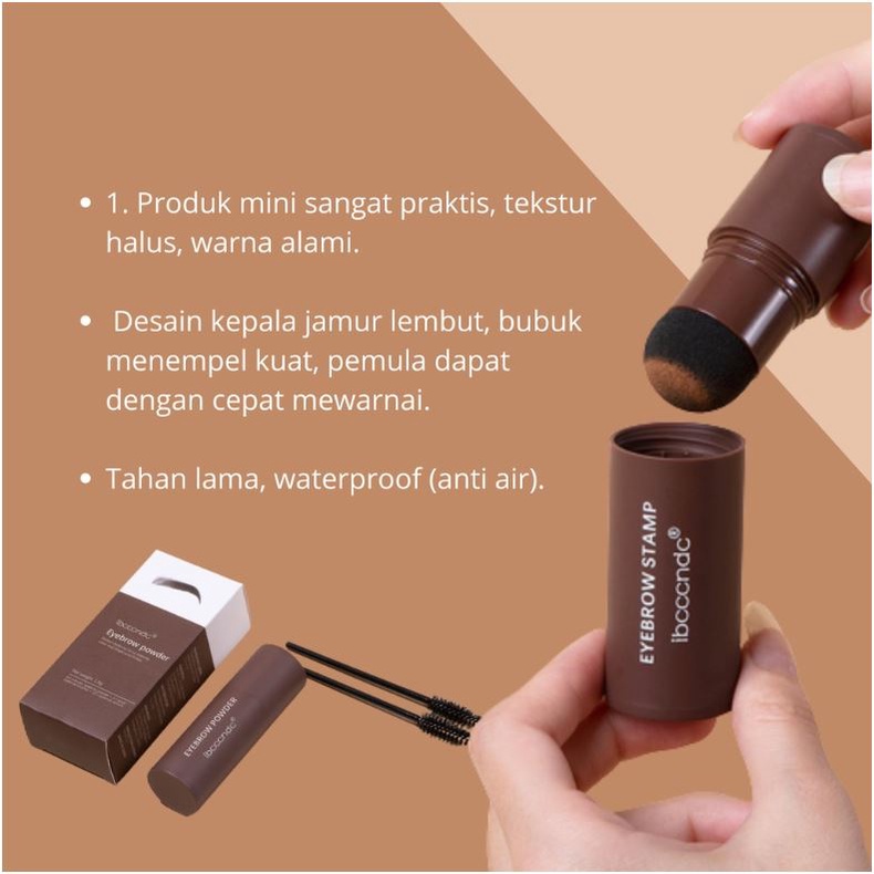 (NCS) DB Ibcccndc Eyebrow Powder Cetakan Alis Instan Bedak Alis Stamp Stempel Alis Waterproof dengan 10 Model Cetakan Alis Shaping Hairline Contouring