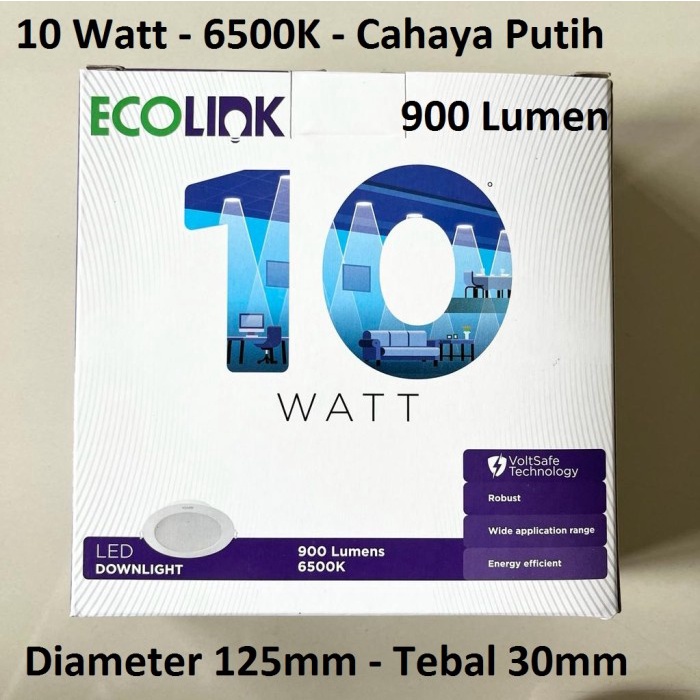 Lampu ECOLINK Downlight Lamp Plafon LED 10W-Putih