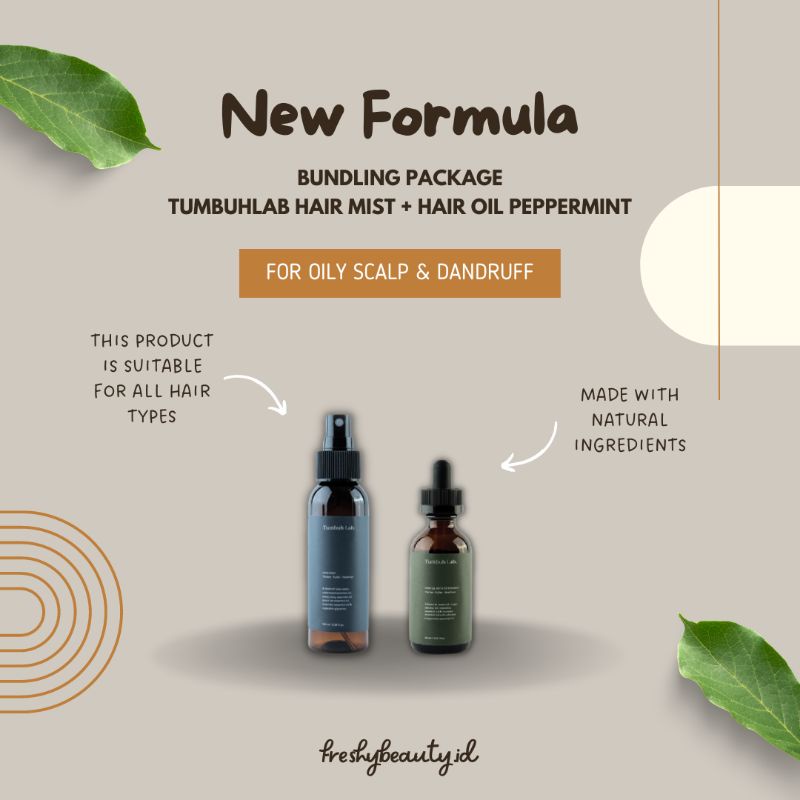 [NEW] Tumbuh Lab Hair Mist + Hair Oil Peppermint