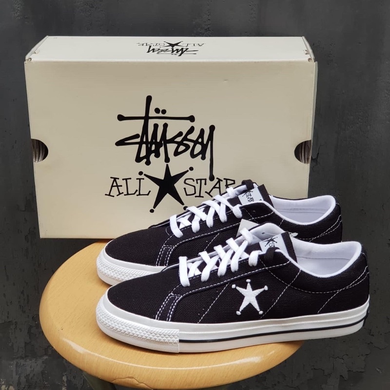 Converse One Star x Stussy Black White