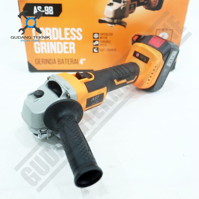 Gerinda Tangan BATERAI Variable Speed 4&quot; AS98 AST / Angle Grinder Disc CORDLESS Mesin Gerinda Gurinda Tangan 4 Inch AS 98 AST