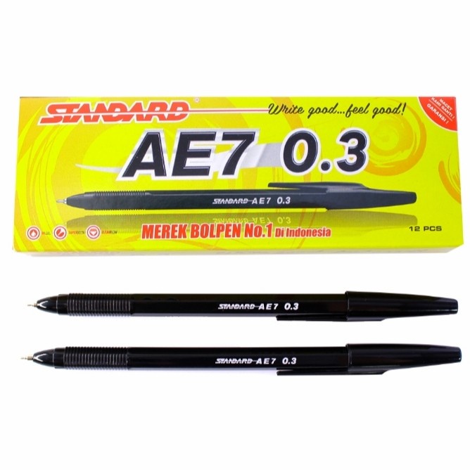 Jual Standard Bolpen / Ballpoint / Pulpen AE7 - 0.3 Mm | Shopee Indonesia