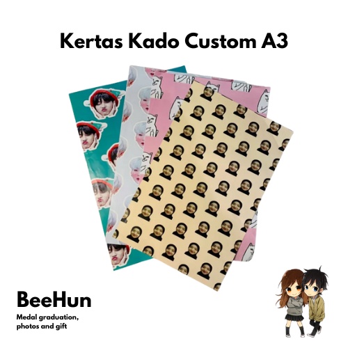 

Custom Kertas Kado Wrapping Paper Gambar Muka suka-suka