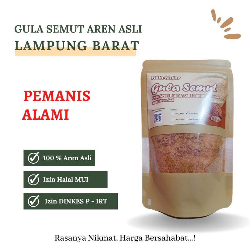 Gula Aren Gula Semut Organik Asli Lampung 250 Gr