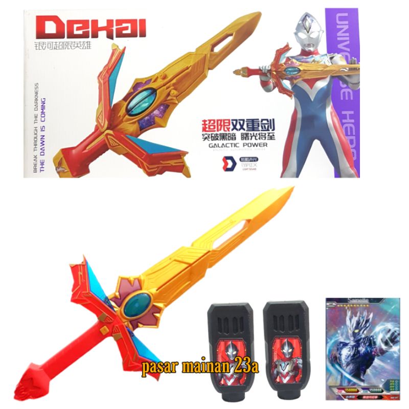 Mainan Pedang Decker Dx Extra Dual Sword Senjata Ultraman Bunyi
