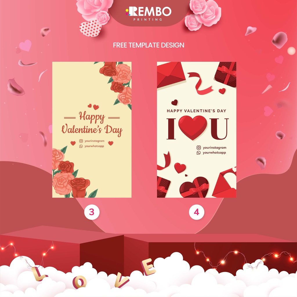 Hangtag 1 Sisi Edisi Valentine Hangtag Baju - Hang Tag Label - Label Merek - Label Ucapan Valentine Hari Kasih Sayang 2023