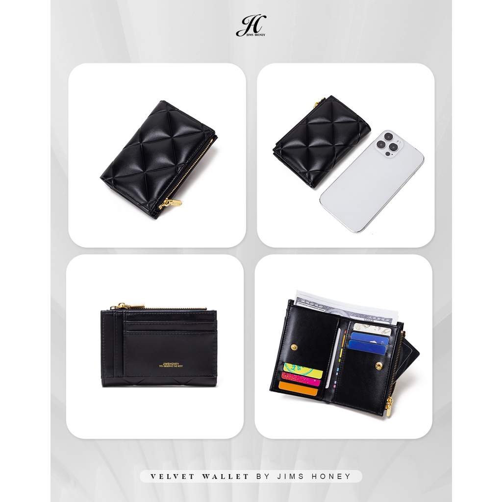 VELVET Wallet Jims Honey Dompet Kecil Kartu Wanita Free Box Exclusive