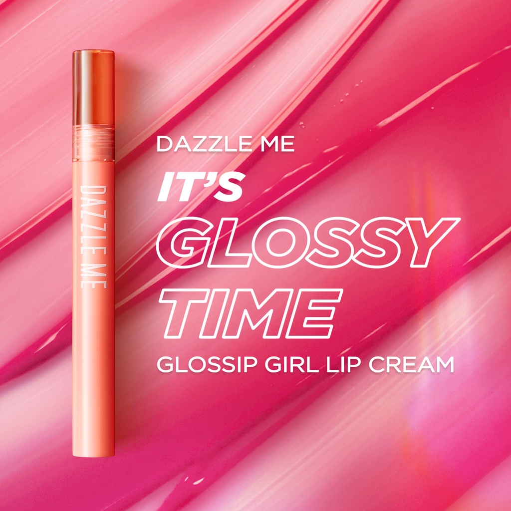 DAZZLE ME Glossip Girl Lip Cream | LIP CREAM DAZZLE ME | Hyper Hydrating 24H Moisturizer Lipcream High Pigmented ( YOU MAKEUPS OFFICIAL STORE )