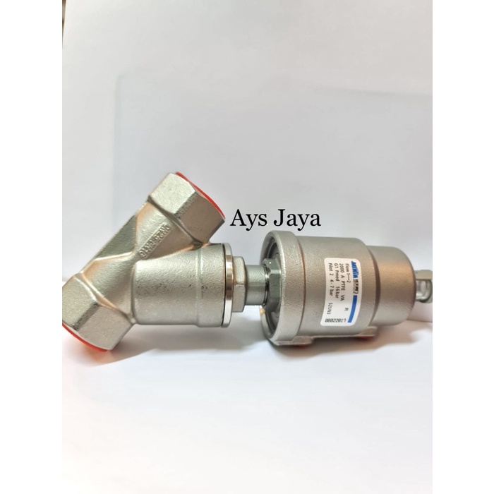 Ape Angle Seat Piston / Pneumatic Valve Stainless 316 3/4 Inchi Pn16 Dn20