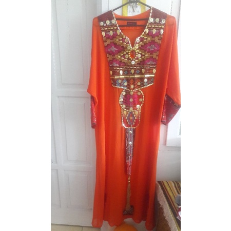kaftan second/kaftan preloved/kaftan etnik/kaftan tenun