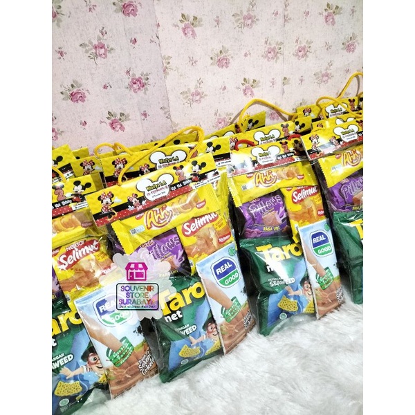 Promo !!!!  Mini snack hangtag || Paket hampers ultah murahh || Hampers mini Ahh