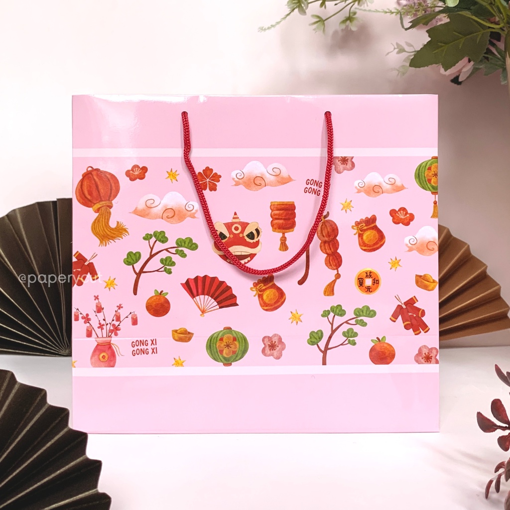 

Paperbag Kue Cookies Hampers - Imlek 22 x 11 x 20 cm - ECO