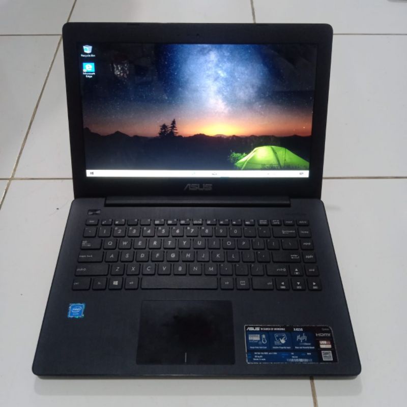 Laptop Asus intel Celeron Layar  14 inc Windows 10 full aplikasi siap pakai