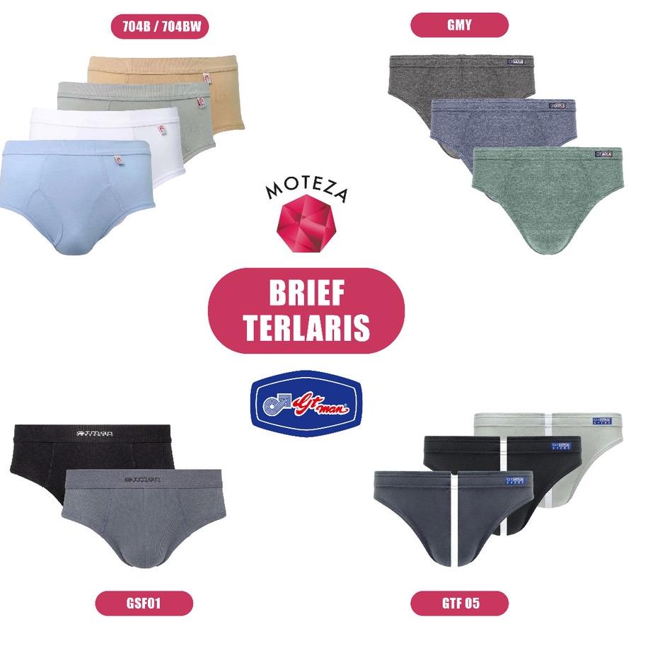 ✔️  Moteza Celana Dalam Underwear Brief Pria - GT Man 704 / GTM 01 / GMY / GMX / 708