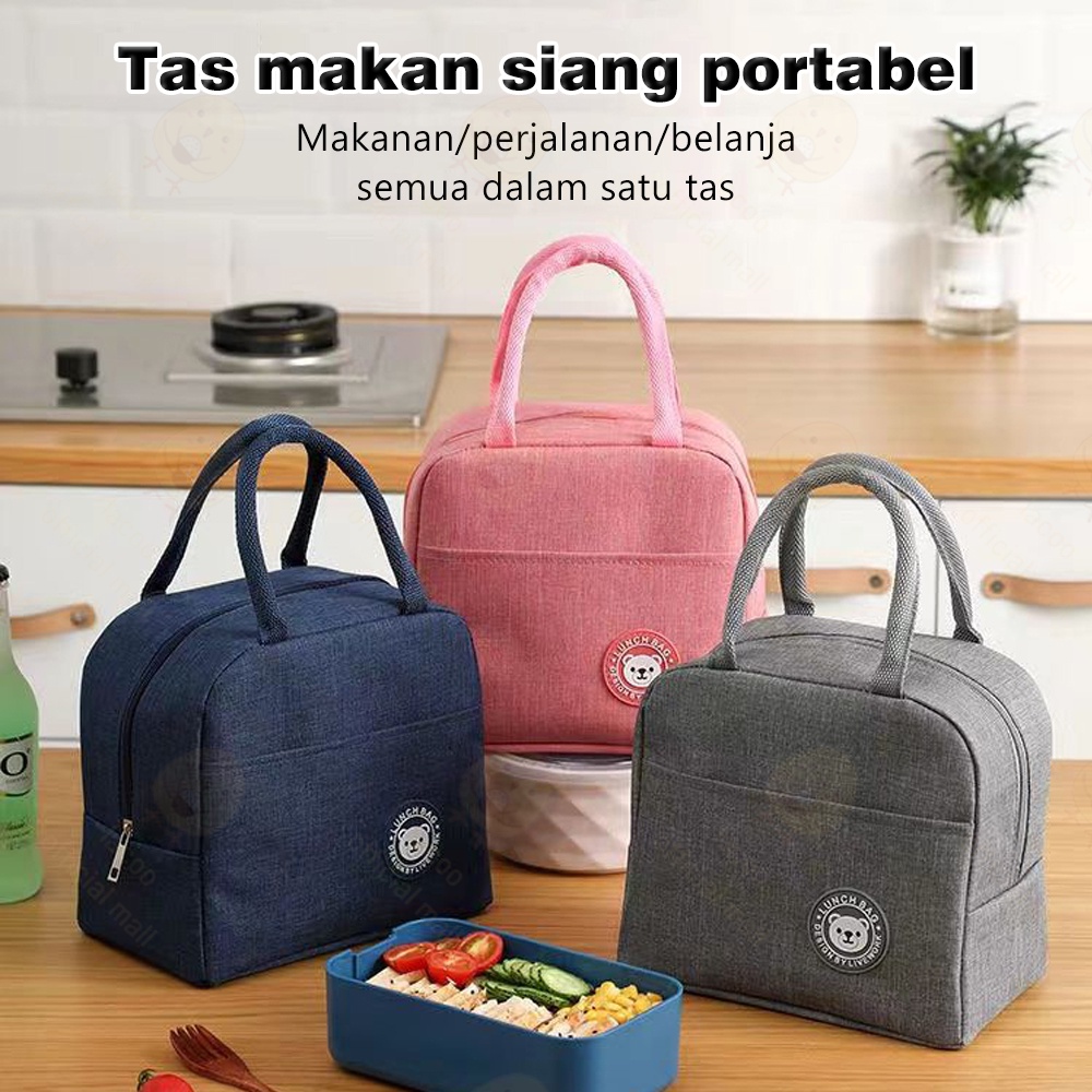 Lacoo Tas bekal makanan Lunch bag serbaguna Cooler makanan Tas lunch box karakter import