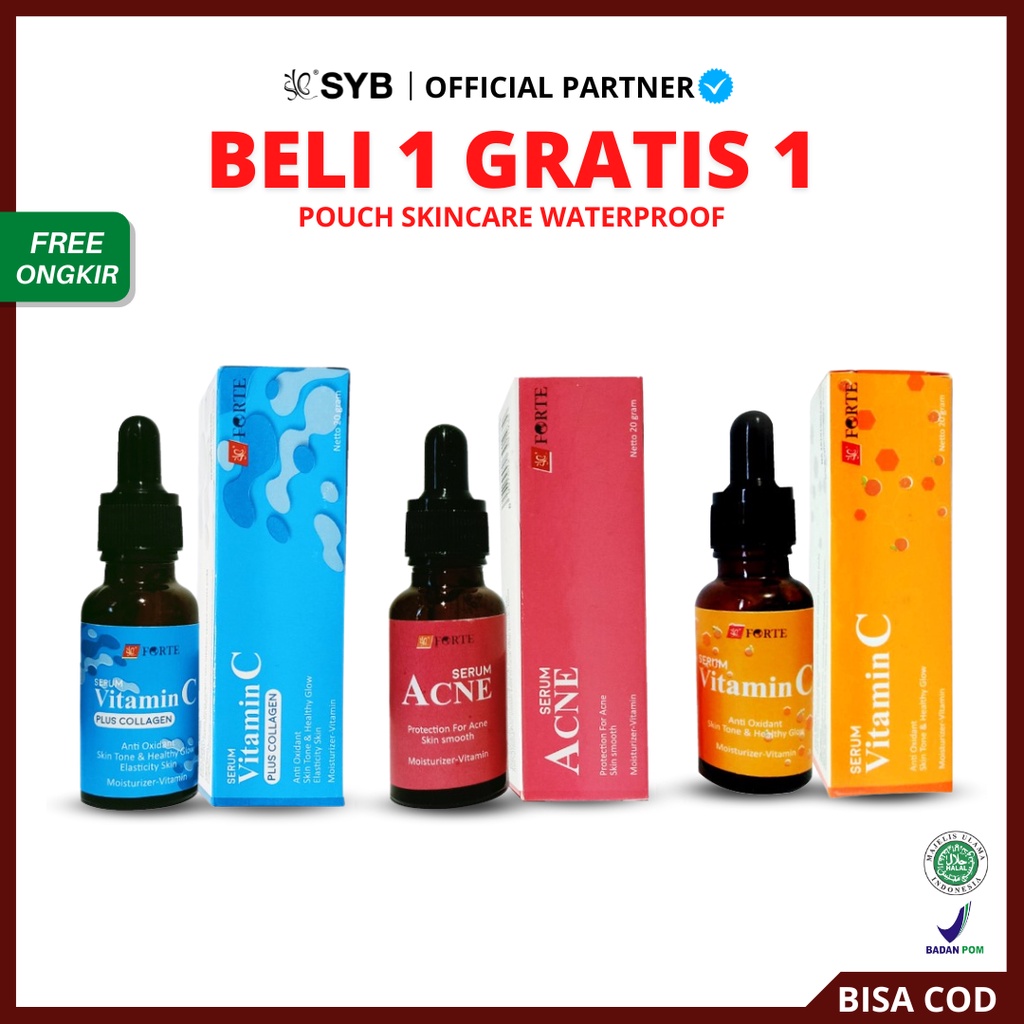 [ FREE GIFT ] SYB Forte Serum Vitamin C Plus Collagen Acne - Serum Wajah BPOM