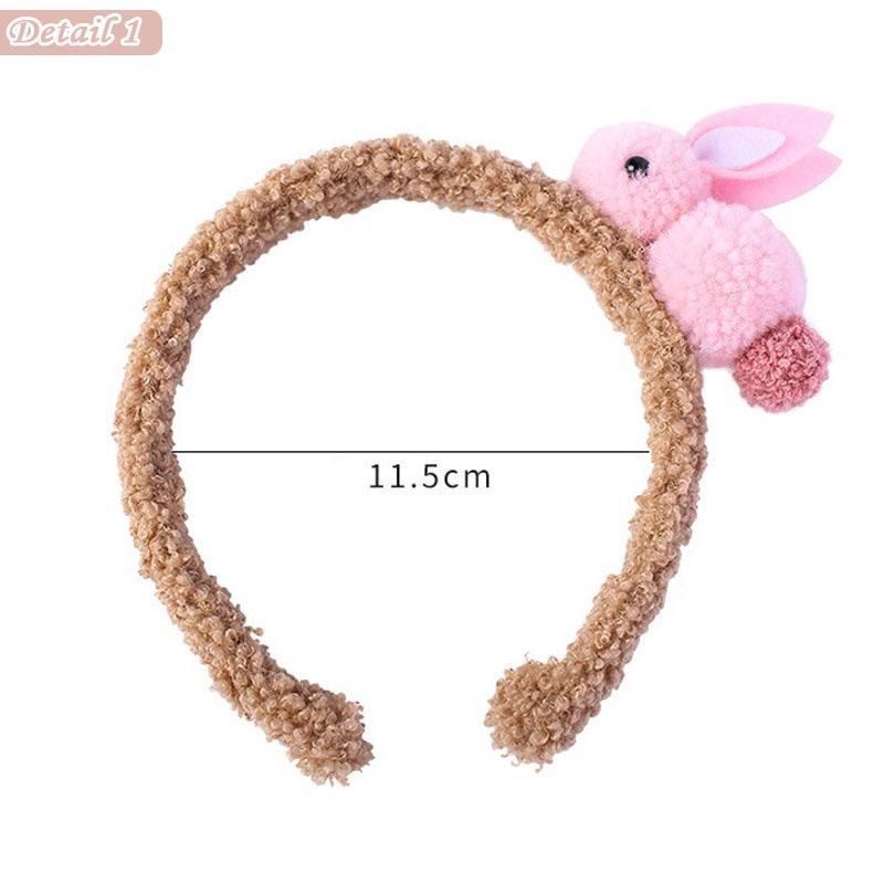 Bando Kelinci Motif Headband Rabbit Bulu Ikat Rambut Jepitan Bandana