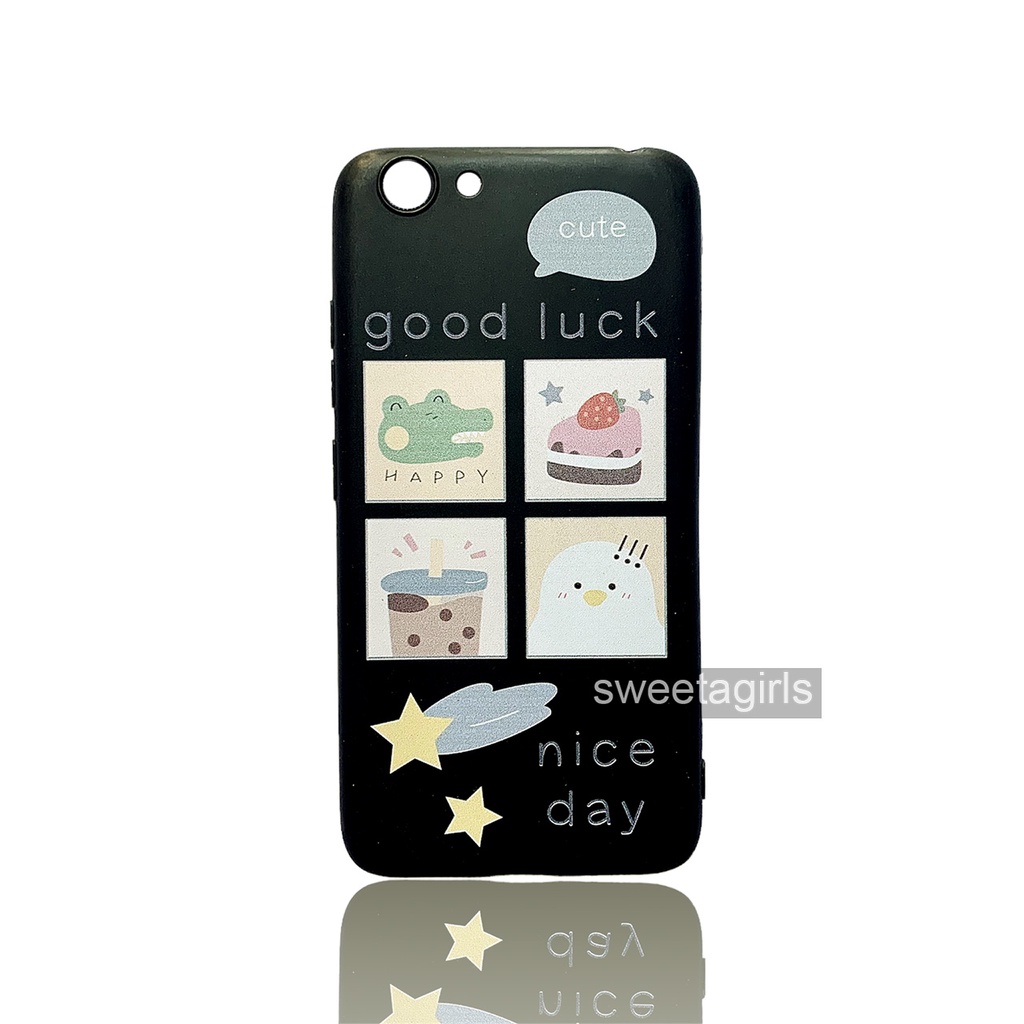 Casing Silikon untuk Vivo Y53 (1606) - sweetacase.id - Casing bumper kamera - casing warna pastel - model Boneka 3D timbul  - casing dengan karakter lucu - aesthetic - casing anak - Case Gemoy boneka timbul