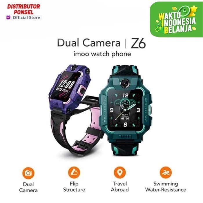 IMOO SMARTWATCH Z6 JAM TANGAN ANAK IMOO Z6 FROZEN EDITION / HIJAU BIRU