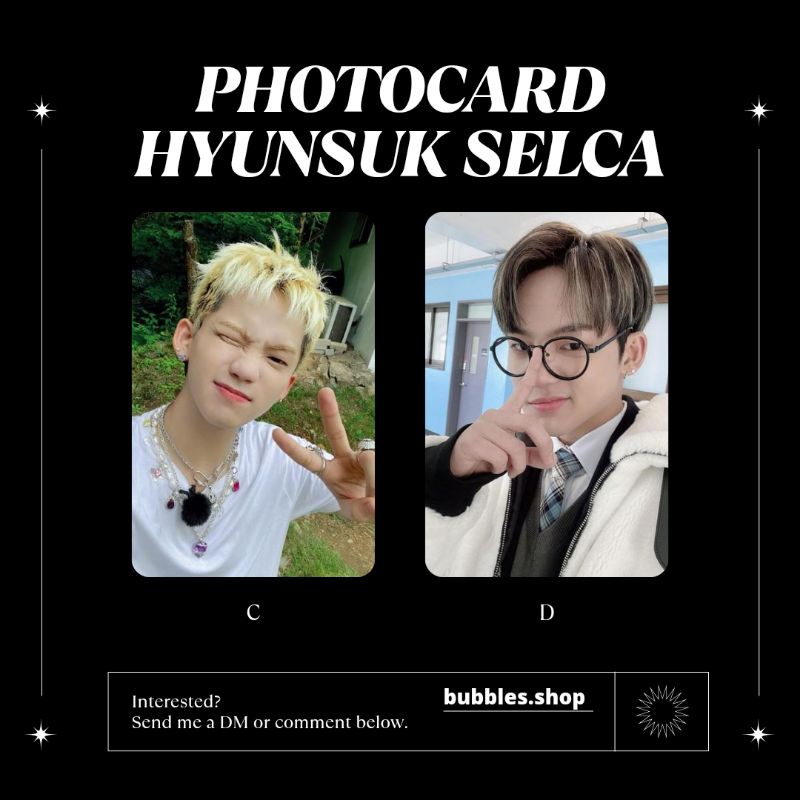 PHOTOCARD UNOFFICIAL HYUNSUK TREASURE SELCA