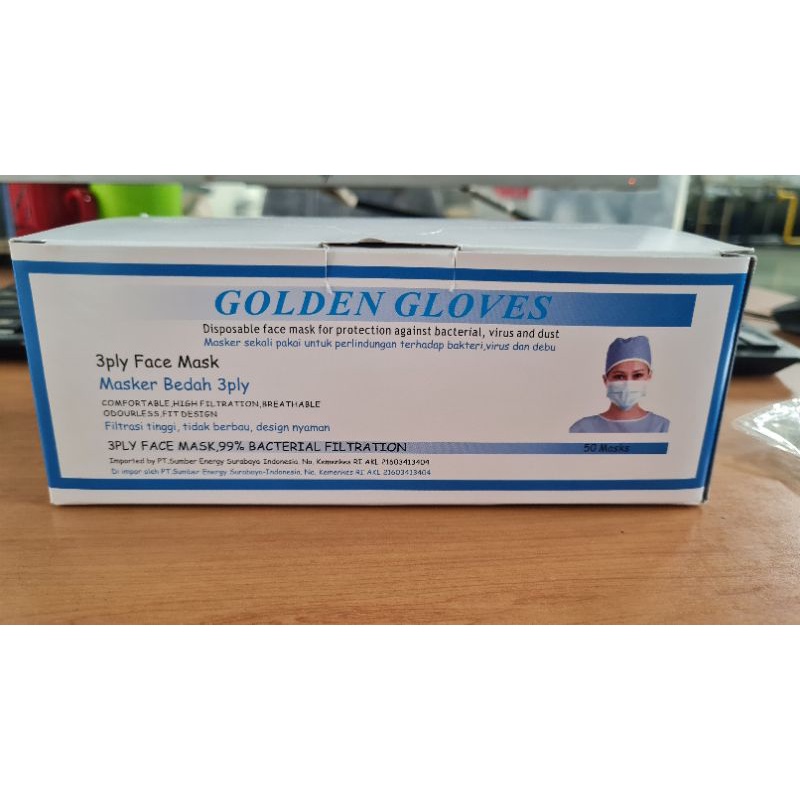 Masker Golden Gloves Earloop