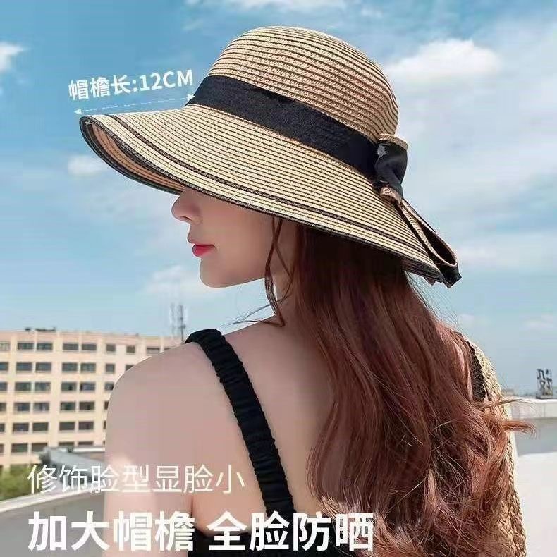Topi Pantai Matahari Elegan Wanita Dewasa Anak2 Mode Korea Terbaru ANTI~UV ORIGINAL IMPORT