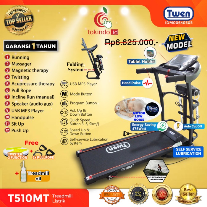 Treadmill Twen T510MT / Treadmill Listrik / Treadmill Elektrik